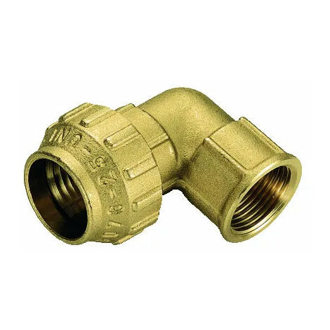 Tiemme - Raccordo Curvo/Gomito Femmina 3/4" Ø25 Polietilene Ottone