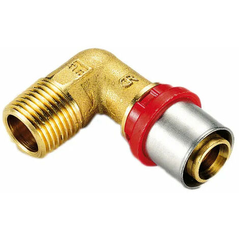 Tiemme - Raccordo Curvo/Gomito Maschio 3/4" Ø20 Multistrato A Pressare Acqua