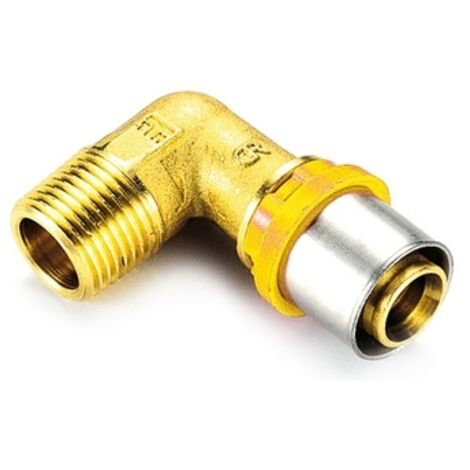 Tiemme - Raccordo Curvo/Gomito Maschio 3/4" Ø26 Multistrato A Pressare Gas