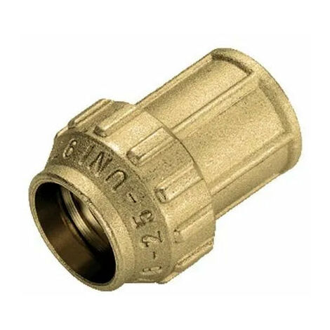 Tiemme - Raccordo Diritto/Niples Femmina 1" Ø32 Polietilene Ottone