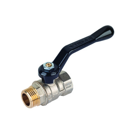 Tiemme - valvola a sfera acqua maschio/femmina 3/8" con leva nera
