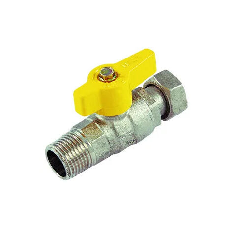 Tiemme - Valvola/Arresto A Sfera Gas Diritta 1/2" Con Girello