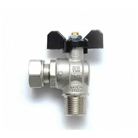 Tiemme - Valvola/Arresto Acqua A Squadro 3/4" Con Girello