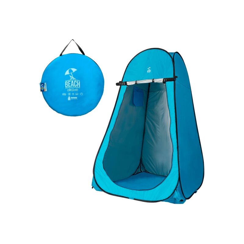 

Tienda campaña cambiador para camping con suelo aktive 120x120x190 cm azul