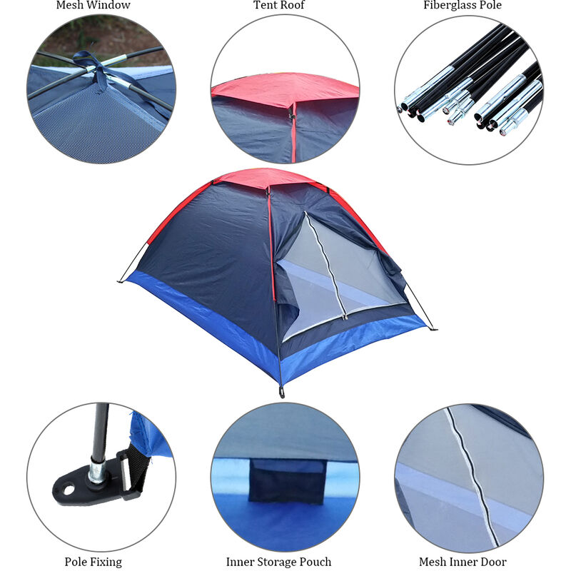 

Tienda de campana de viaje al aire libre para 2 personas con bolsa