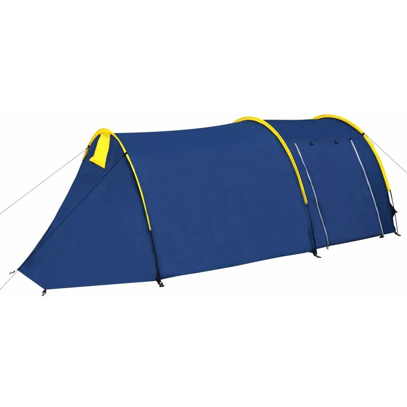 

Tienda de Campaña para 4 Personas Azul Marino Amarillo - Azul - Vidaxl