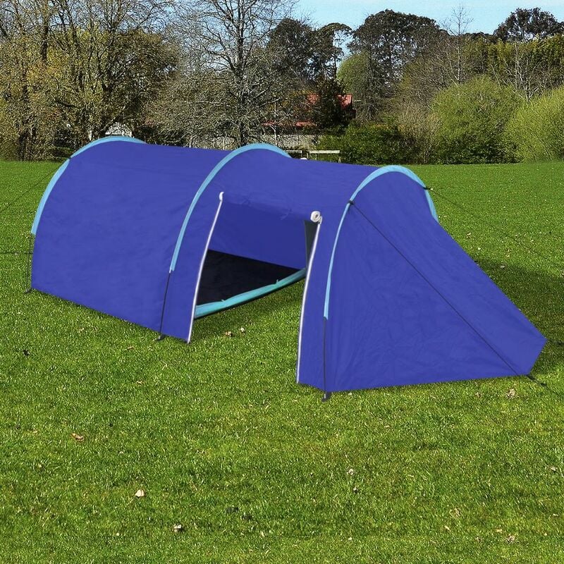 

Tienda de campana para 4 personas azul marino/azul claro