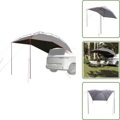 Tienda de campaña para coche - vidaXL Tienda de campaña para coche impermeable gris y naranja - Camping en coche