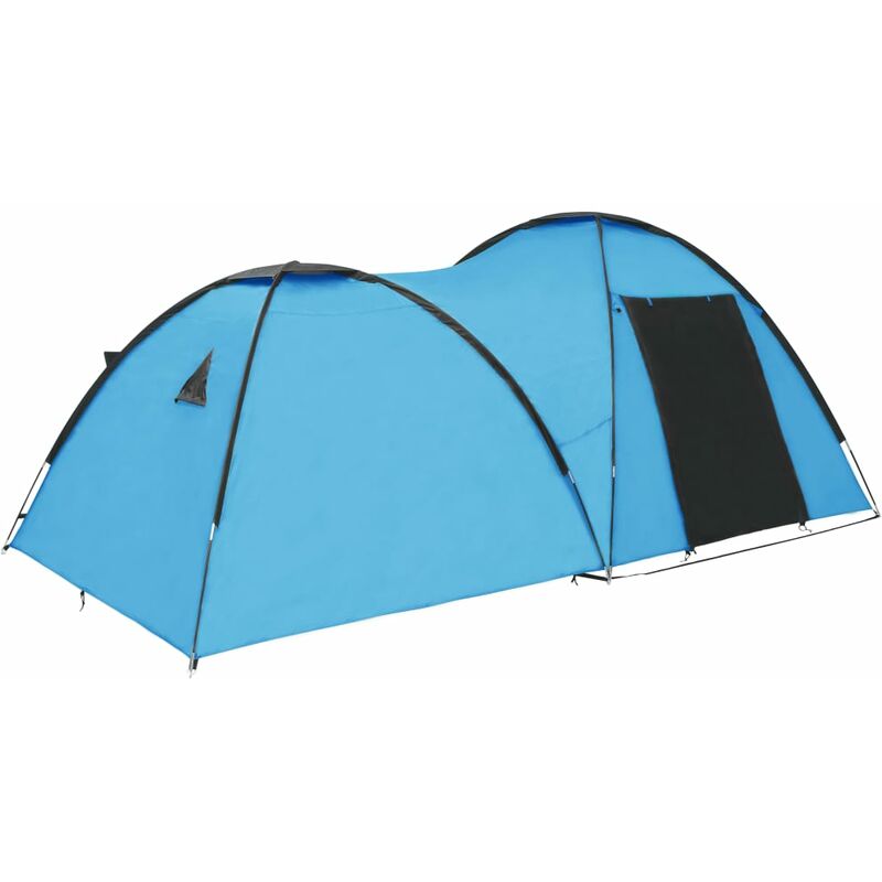 

Tienda de campaña tipo iglú 4 personas azul 450x240x190 cm