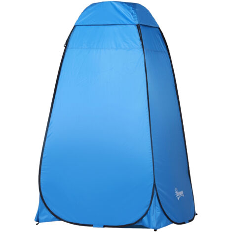 Tienda de Ducha Portátil con Bolsa de Transporte para Baño Inodoro 120x120x190 cm Azul