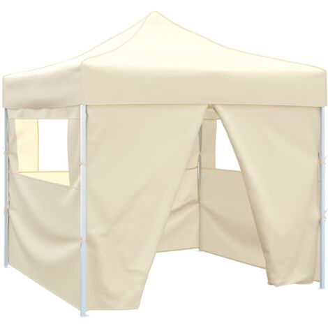 Tienda de fiesta plegable 3x3 m con 4 paredes crema