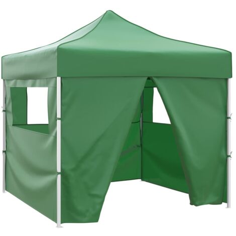 Tienda de fiesta plegable 3x3 m con 4 paredes verde
