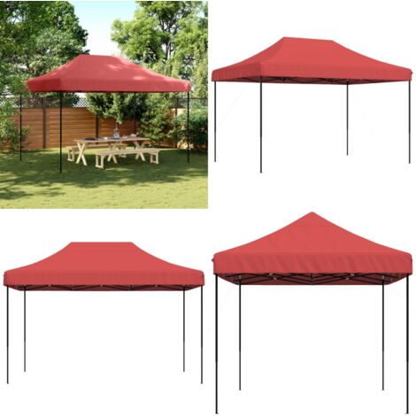 Tienda de fiesta plegable Pop-Up burdeos 410x279x315 cm - Carpa emergente - Carpa para eventos al aire libre