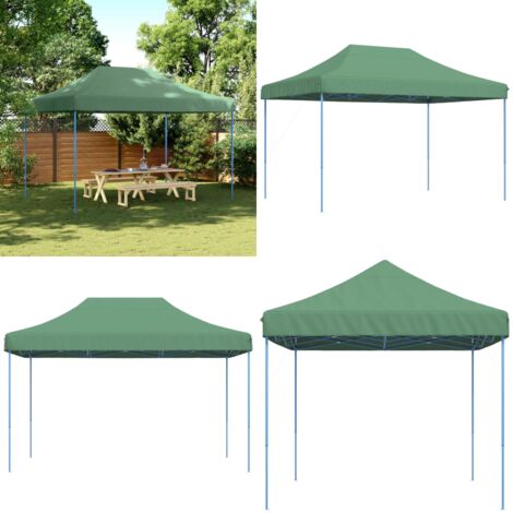 Tienda de fiesta plegable Pop-Up verde 410x279x315 cm - Carpa emergente - Carpa para eventos al aire libre
