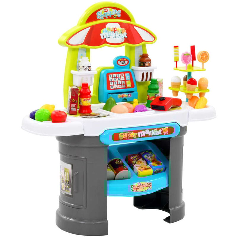 

vidaXL Tienda de juguete para niños 51 piezas 68x25x67,5 cm - Multicolor