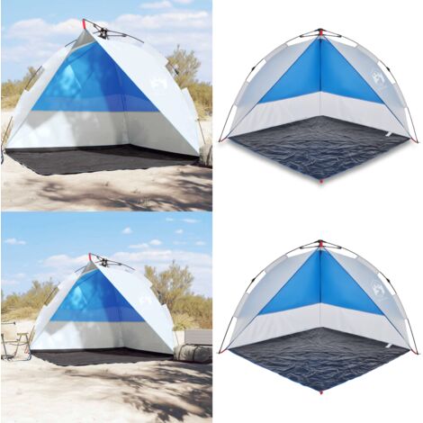 Tienda de playa impermeable apertura rápida azul celeste - Sombra para playa - Tienda de camping