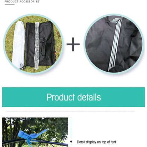 Tienda de playa portátil ultraligera Soleil para camping, pesca, jardín y playa – 230 x 210 cm, fabricada en poliéster 170T resistente a los rayos UV, para 5-8 personas, incluye bolsa de transporte y 