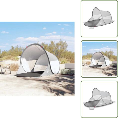 Tienda impermeable - vidaXL Tienda de playa pop-up impermeable gris - Tienda de camping