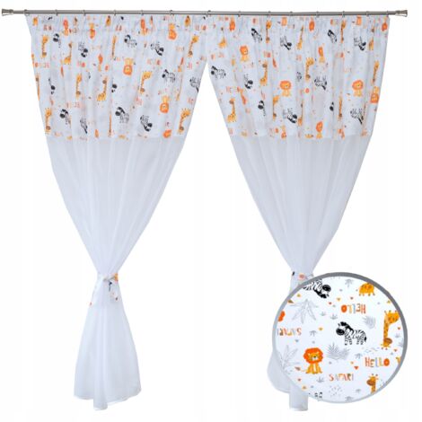 Tienda infantil de estilo escandinavo con diseño de animales de la sabana, delicada, 300 x 160 cm
