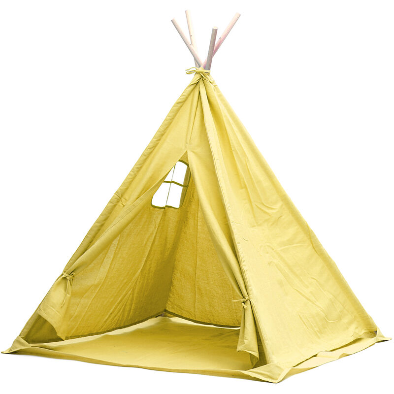 

Tienda tipi para niños en lona de algodón 1,8m Amarillo