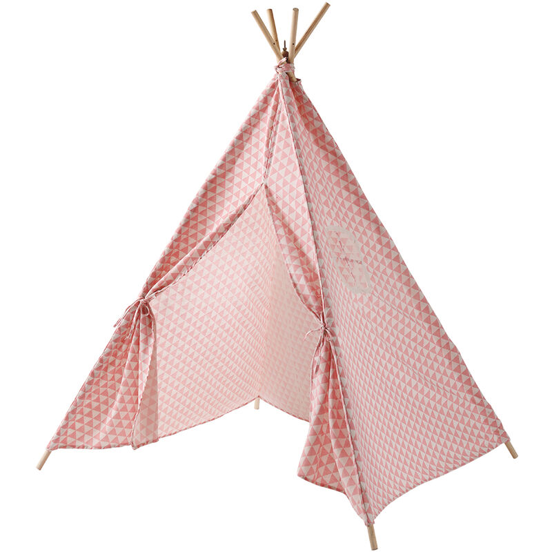 

Tienda Tipi para niños Tienda de campaña clásica india 100% lona de algodón Rosa-Blanco - Rétro noir