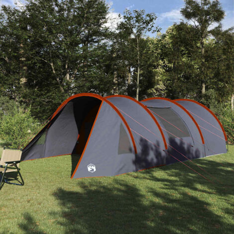 Tienda túnel para 5 personas Gris y naranja 805 x 405 x 211 cm