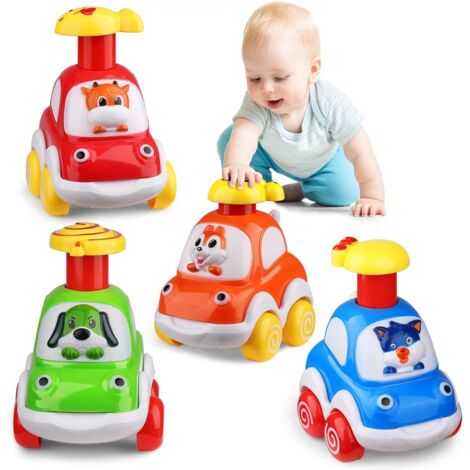 Tierauto-Spielzeug für Kinder von ein bis zwei Jahren, Geschenk zum ersten Geburtstag für Babys und Kleinkinder, pädagogisches Spielzeug
