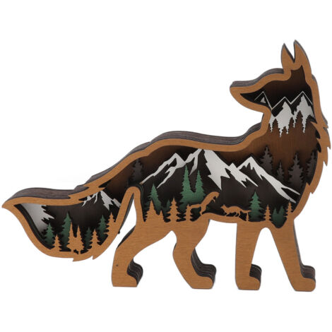 Tierfigur aus Holz, mechanische Gravur, dekoratives Kunsthandwerk für Zuhause oder Büro