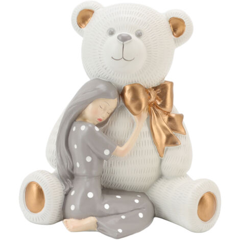 Tierfiguren aus Kunstharz für Mädchen, moderne und minimalistische Wohndekoration, elegantes Geburtstagsgeschenk in Weiß und Grau