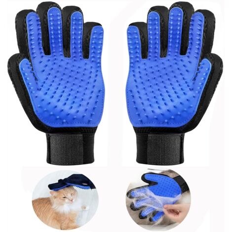 Tierpflegehandschuhe – Bürsten und Massage für Hunde und Katzen, weiche Handschuhe für Haar und Fell (1 Paar)