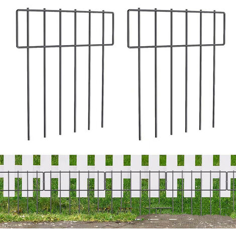 Tierschutzzaun, 10 Paneele, 4233cm, dekorativer Gartenzaun, Grenzboden für Hunde