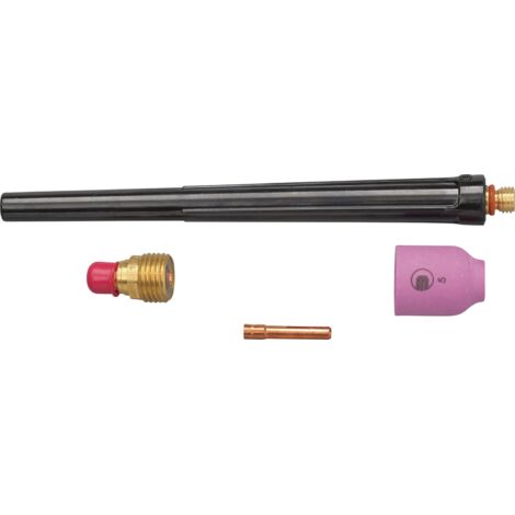 TIG-Zubehör-Set 4-tlg.in Ku.-Box m.Gaslinse,WE 2,4mm ABITIG 17,18,26