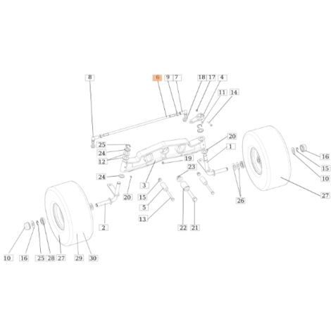 Tige de connexion pour tracteur de pelouse ORIGINAL EMAK SGN532980152
