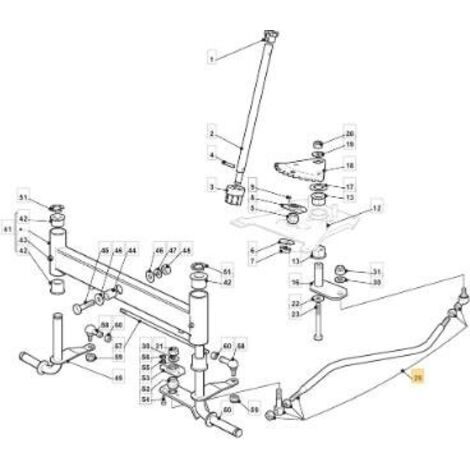 TIGE DE DIRECTION NJ102 15 ORIGINE STIGA - 382000610/0