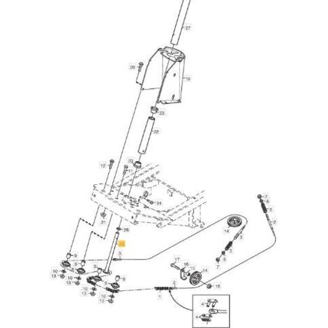 TIGE DE DIRECTION ORIGINALE STIGA - 1134-2821-03