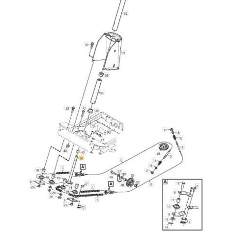 TIGE DE DIRECTION ORIGINE STIGA - 1134-2821-05