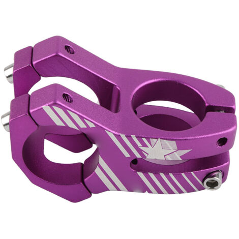 Tige de direction VTT 31,8mm en alliage d'aluminium robuste pour guidon de vélo de montagne, couleur violet