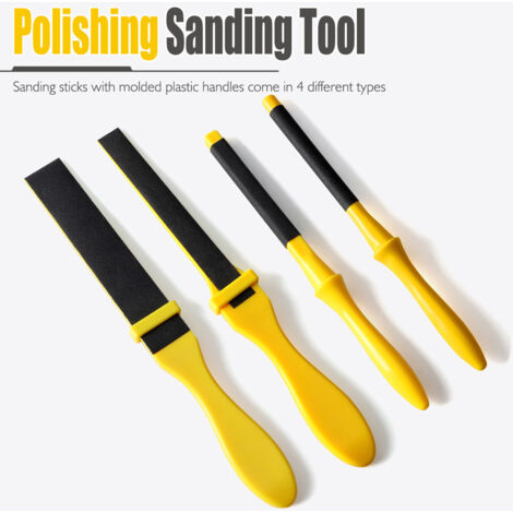 Tige de Ponçage/Polissage avec Disques Abrasifs – Pour Finition Bois, Métal, Pierre & Bijoux