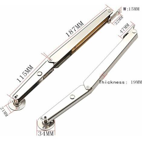 Tige de pression d'air pour porte rabattable robuste 200N2pcs