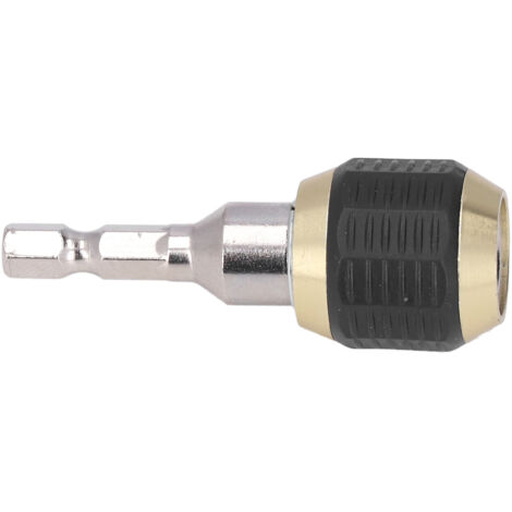 Tige de raccord rapide 60 mm pour terrasse et charpente bois, embout hexagonal 1/4" autobloquant.