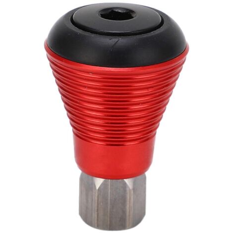 Tige de selle pliante à pôle positif, butée champignon, finition miroir, bloc rouge