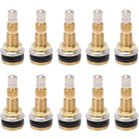 Tige de Valve de pneu sans chambre à Air liquide, 10 pièces, en laiton 1 7/8 pouces TR618A pour tracteur, trou de Valve de 0,625 pouces