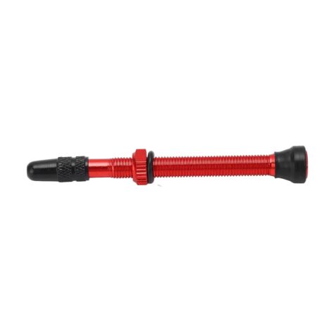 Tige de Valve Presta 60mm en Alliage Léger pour VTT Tubeless - Accessoire Vélo de Montagne Rouge