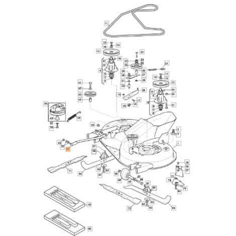 Tige d'équilibrage pour tracteur de pelouse GLX14-84G ORIGINAL EMAK G382000565E1