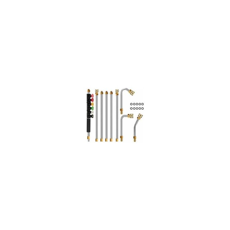Bromol - Tige d'extension de nettoyeur haute pression, 4000PSI nettoyeurs haute pression pointes de lance de remplacement télescopiques outils de