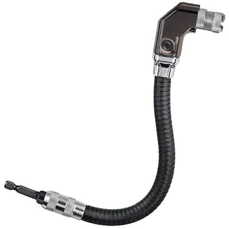 Tige d'extension de perceuse électrique Tige d'extension d'arbre flexible Perceuse électrique bielle d'arbre flexible universelle，Renvoi d'angle flexible, Noir