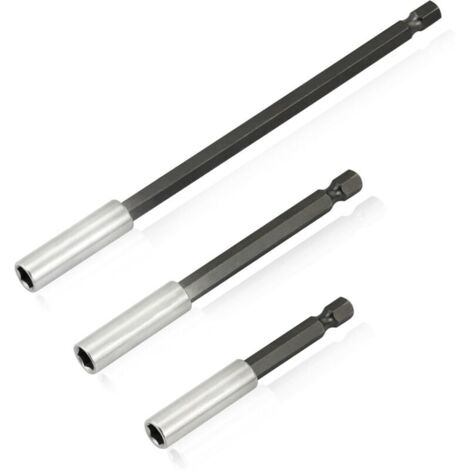 Tige d'Extension Magnétique pour Foret Electrique Support d'Extension de Foret de 1/4 Hexagone Longeur 75/100/150mm