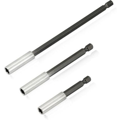 Tige d'Extension Magnétique pour Foret Electrique Support d'Extension de Foret de 1/4 Hexagone Longeur 75/100/150mm