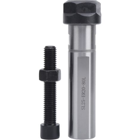 Tige d'extension télescopique pour tour, porte-outil à queue droite SL25-ER20-80L pour fraiseuse