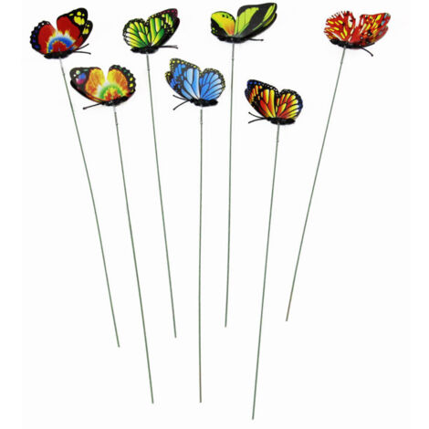 Tige d'insertion de 7 cm. simulation de papillon. arrangement floral de jardinage. ornements décoratifs de papillon de forêt (50 pièces)